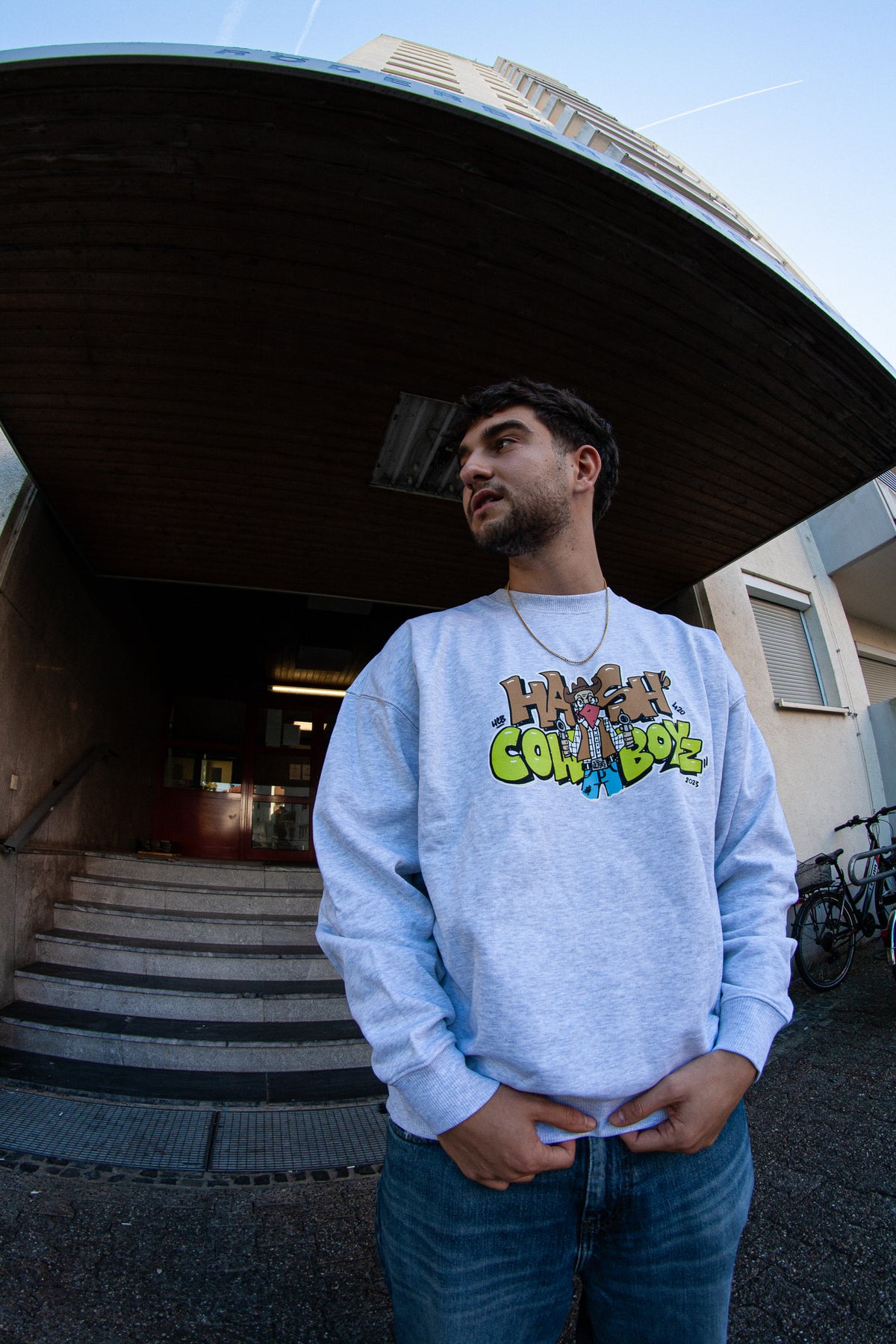 HCB CREW Sweater Grey